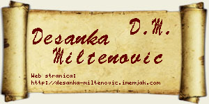 Desanka Miltenović vizit kartica